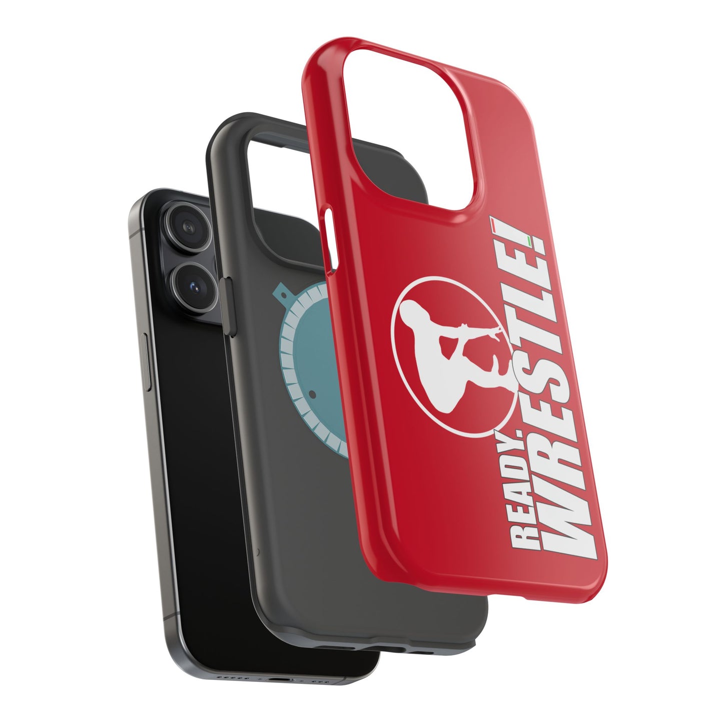 Ready. Wrestle! Red iPhone Magnetic Impact-Resistant Case