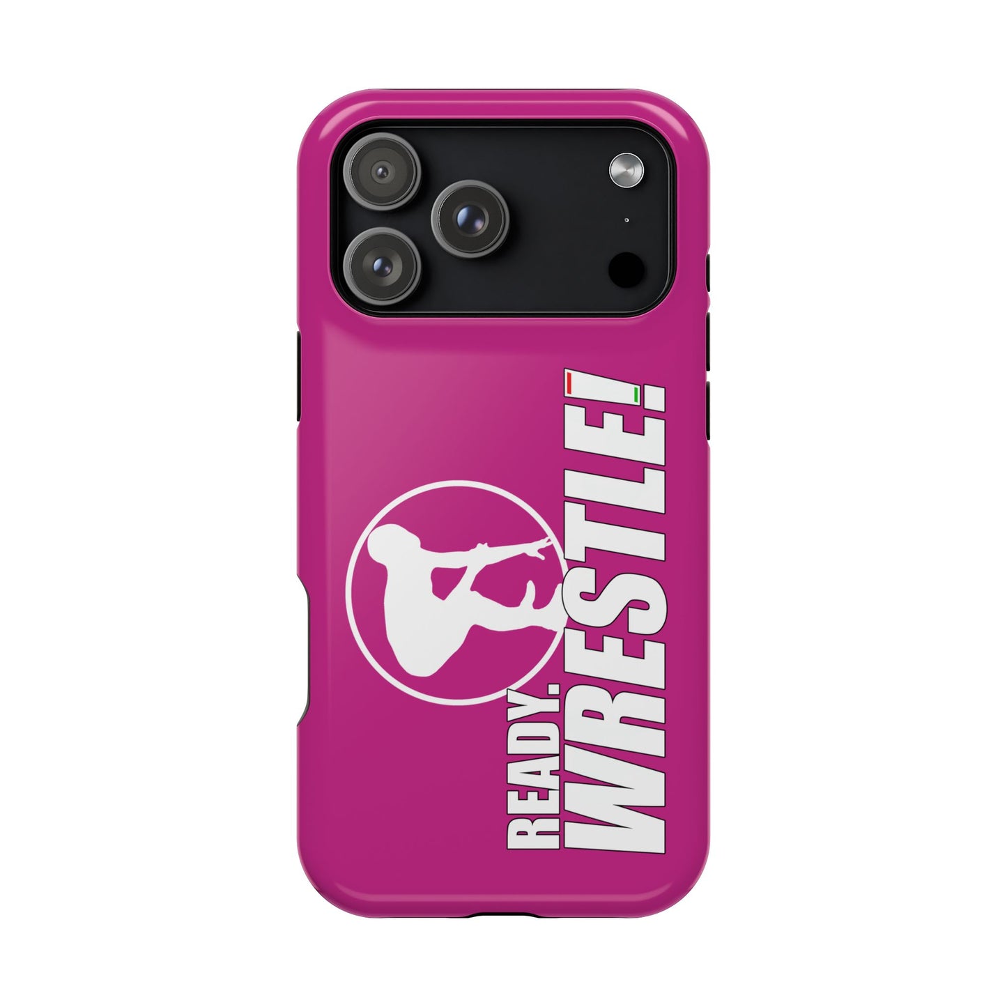 Ready. Wrestle! Pink iPhone Magnetic Impact-Resistant Case