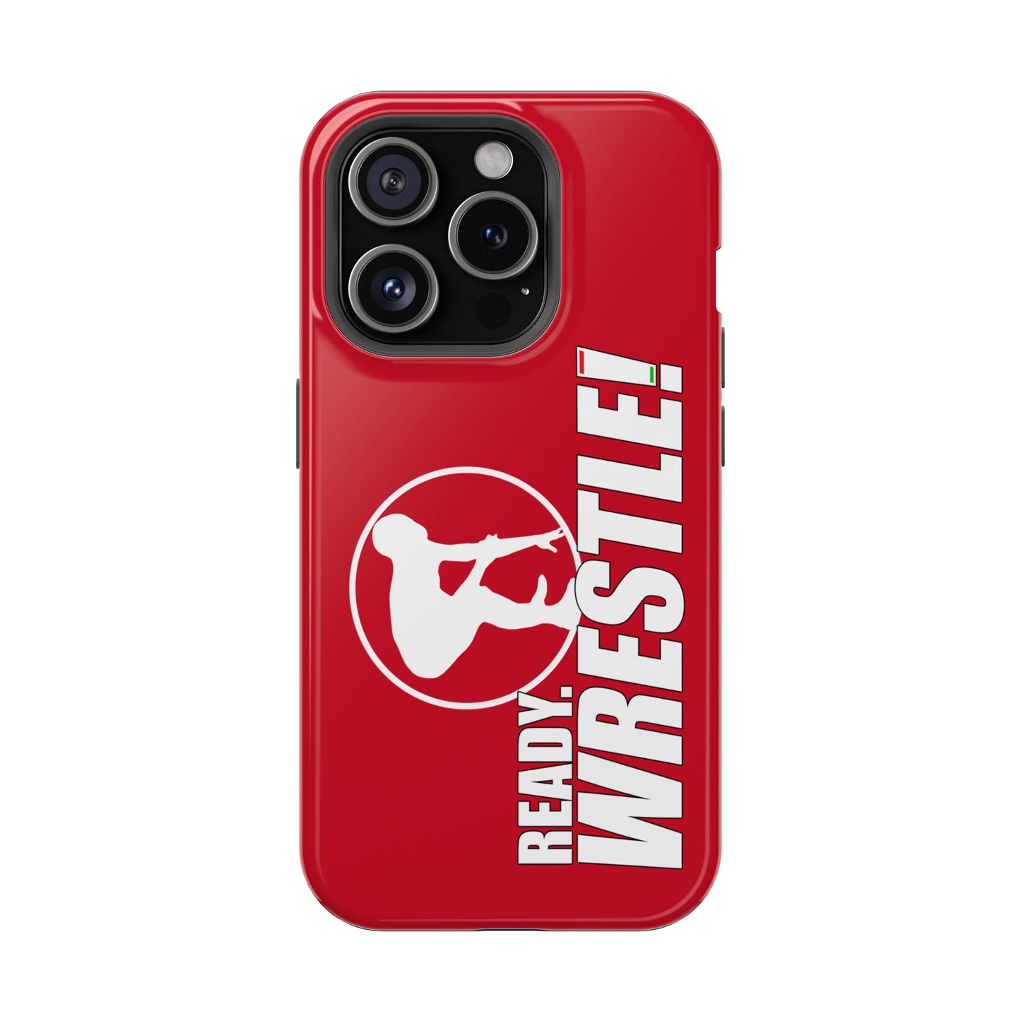 Ready. Wrestle! Red iPhone Magnetic Impact-Resistant Case