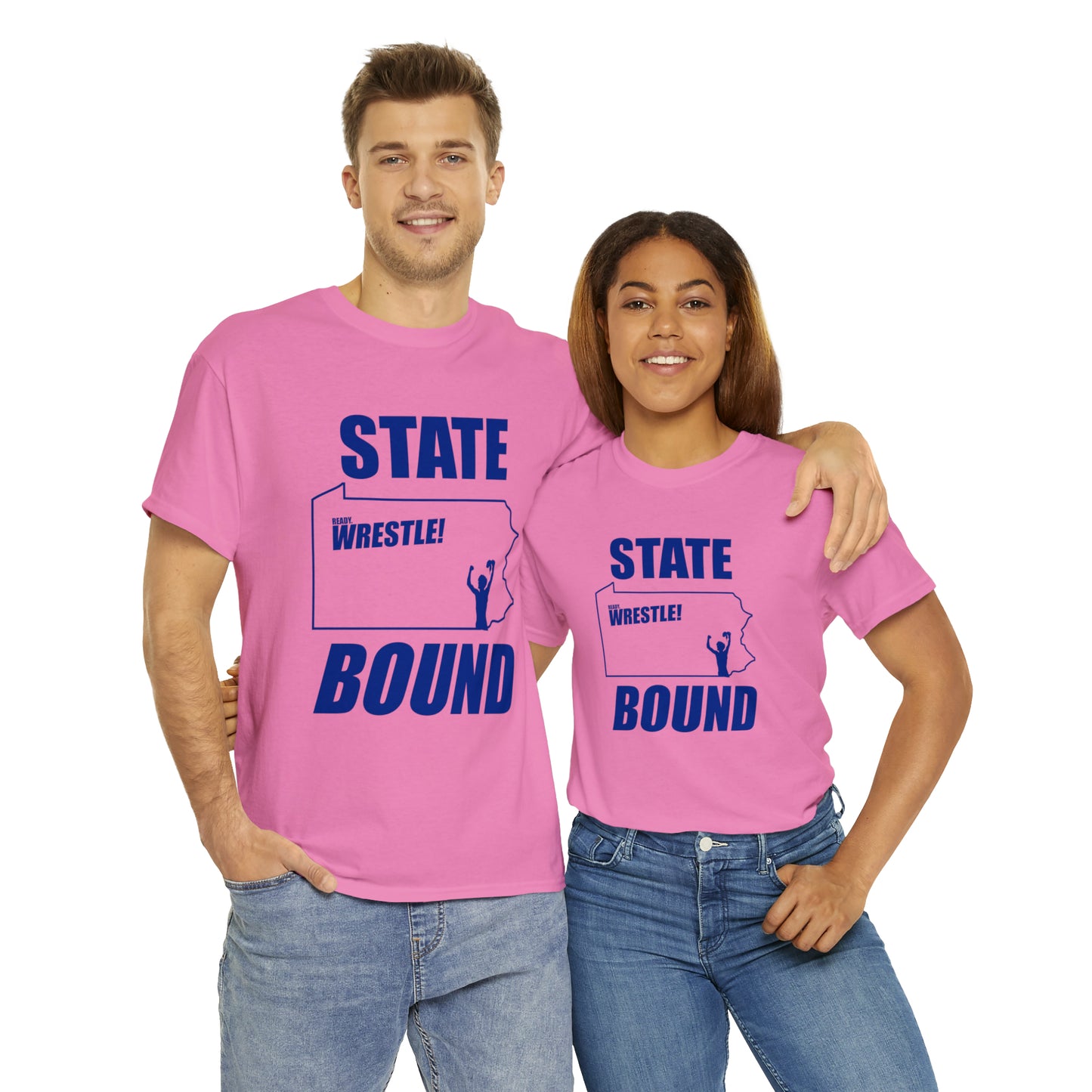 Pennsylvania State Bound, Royal Blue Logo, Unisex Heavy Cotton Tee