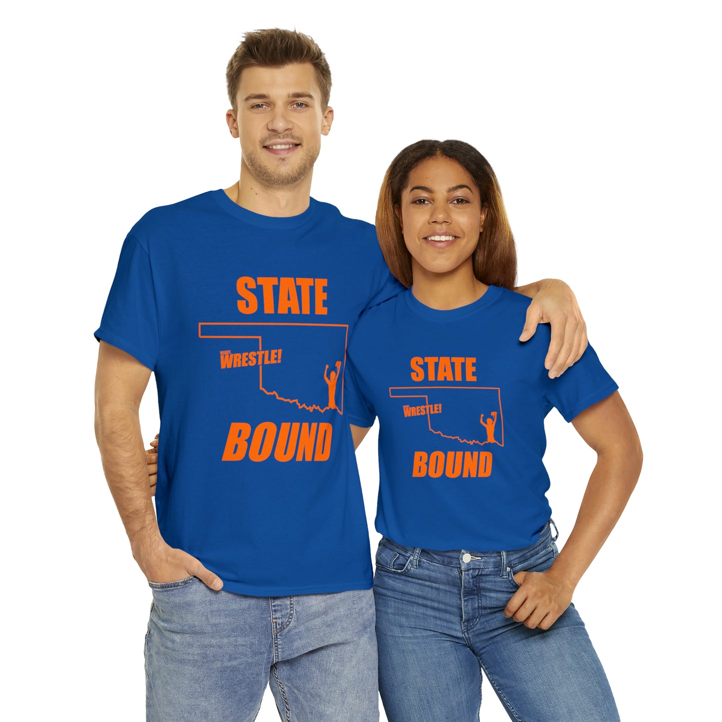 Oklahoma State Bound, Orange Logo, Unisex Heavy Cotton Tee