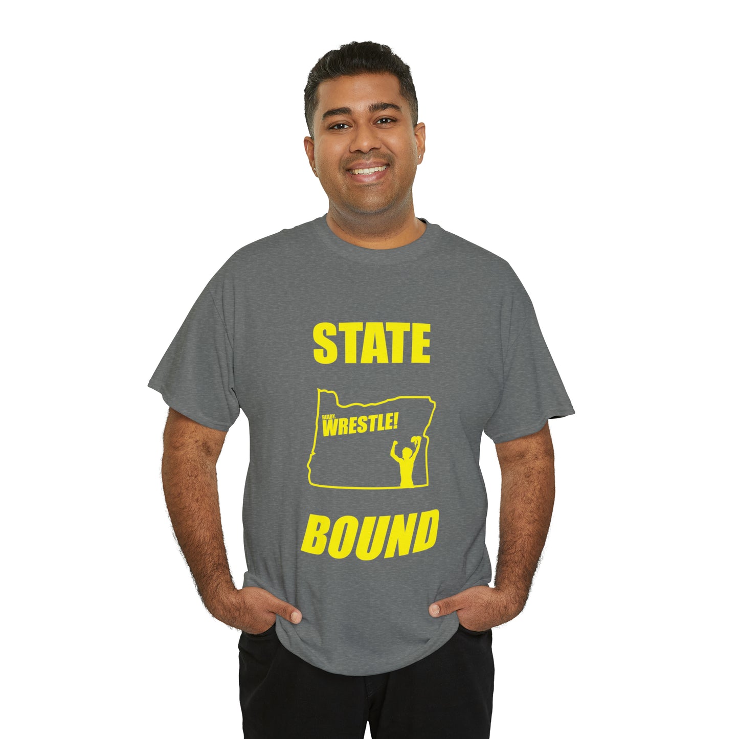 Oregon State Bound, Gold Logo, Unisex Heavy Cotton Tee