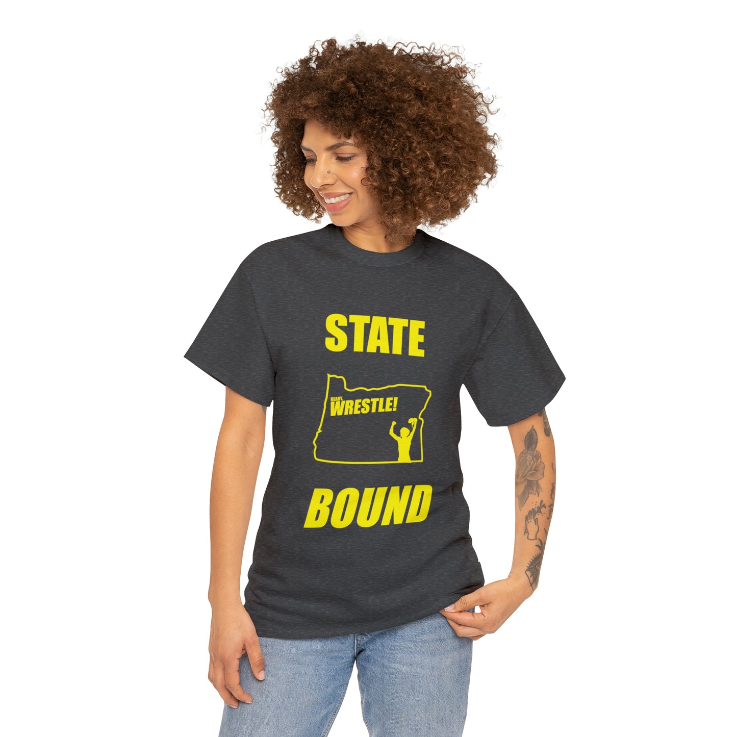 Oregon State Bound, Gold Logo, Unisex Heavy Cotton Tee