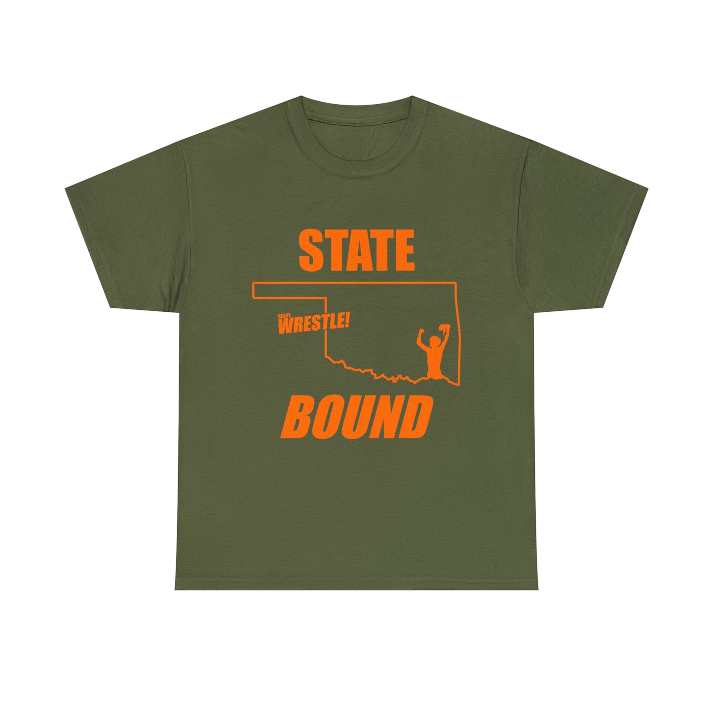 Oklahoma State Bound, Orange Logo, Unisex Heavy Cotton Tee