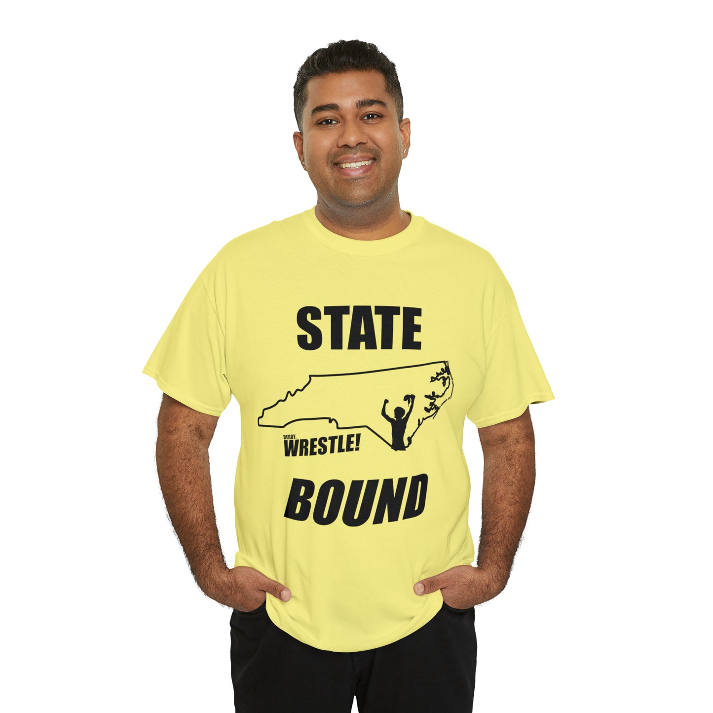 North Carolina State Bound, Black Logo, Unisex Heavy Cotton Tee