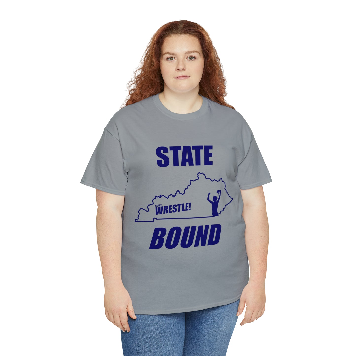 Kentucky State Bound, Royal Blue Logo, Unisex Heavy Cotton Tee