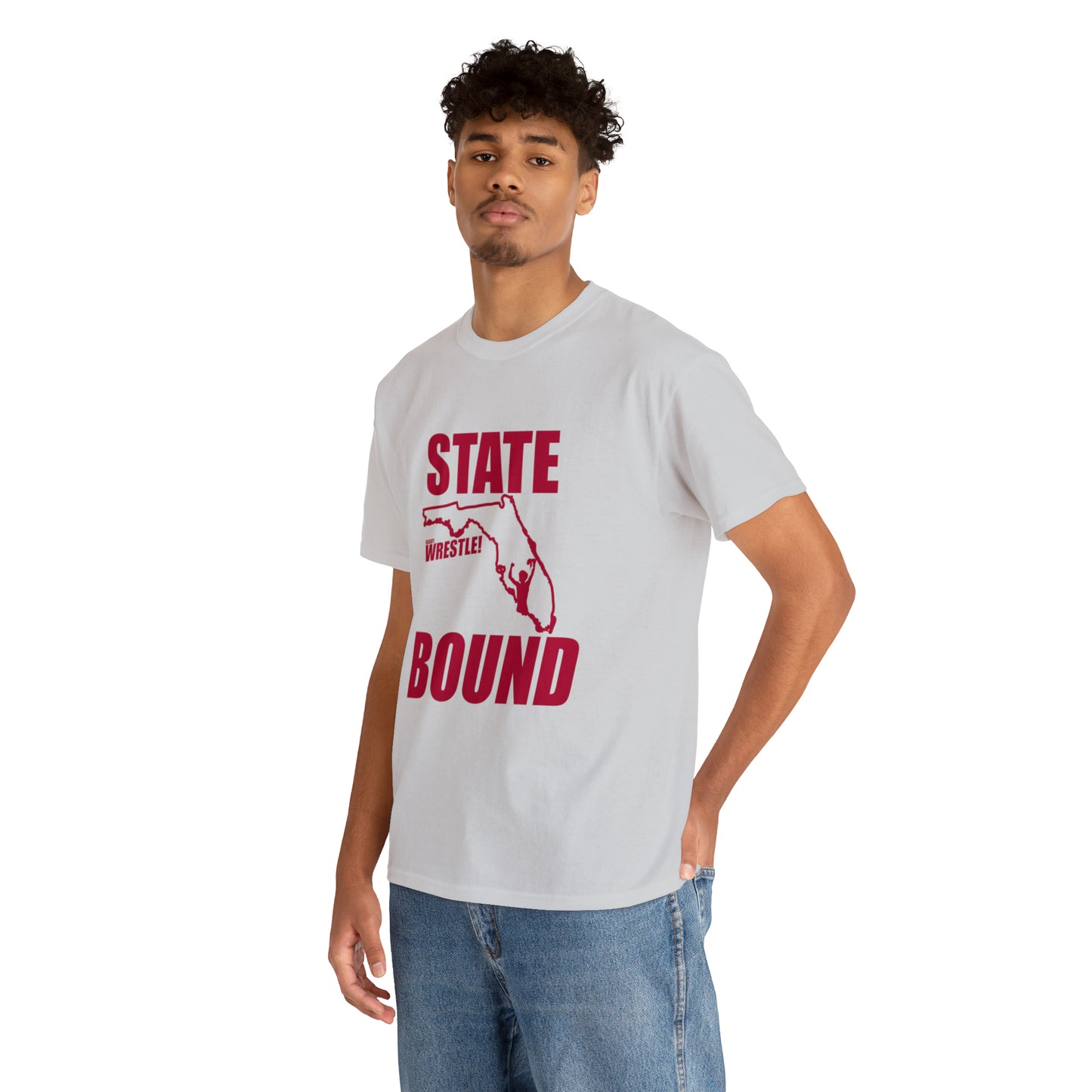 Florida State Bound, Red Logo, Unisex Heavy Cotton Tee