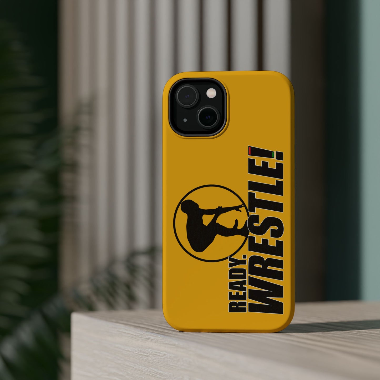Ready. Wrestle! Yellow iPhone Magnetic Impact-Resistant Case