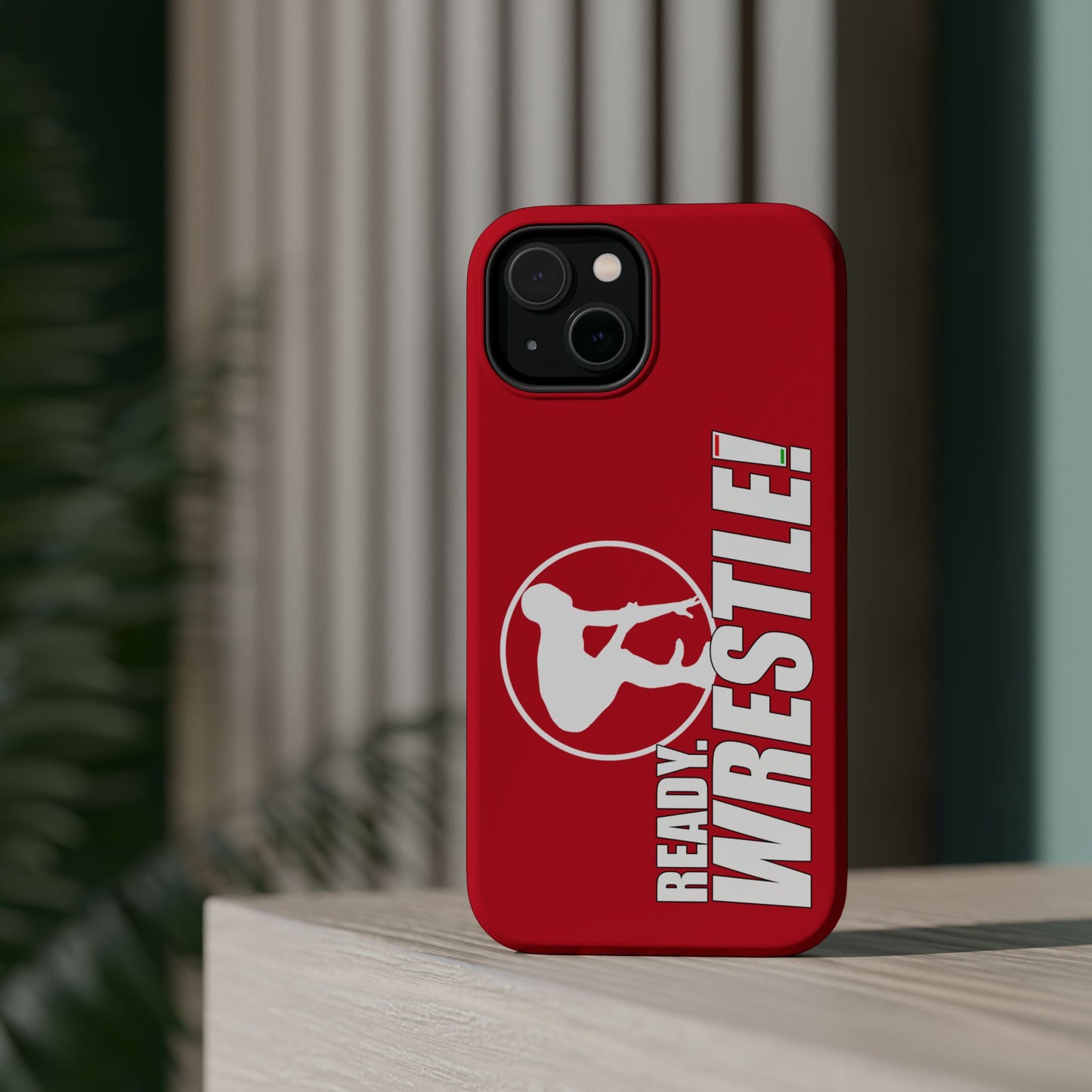 Ready. Wrestle! Red iPhone Magnetic Impact-Resistant Case