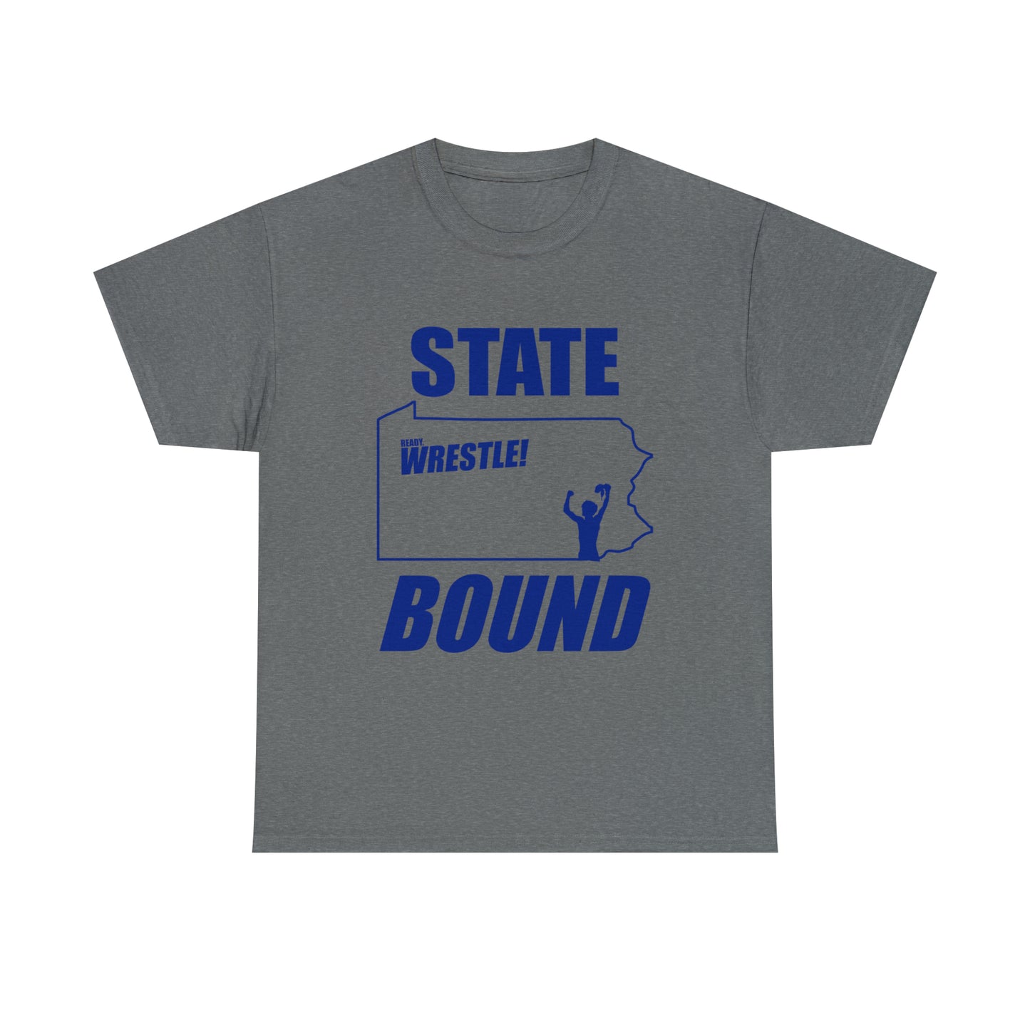 Pennsylvania State Bound, Royal Blue Logo, Unisex Heavy Cotton Tee