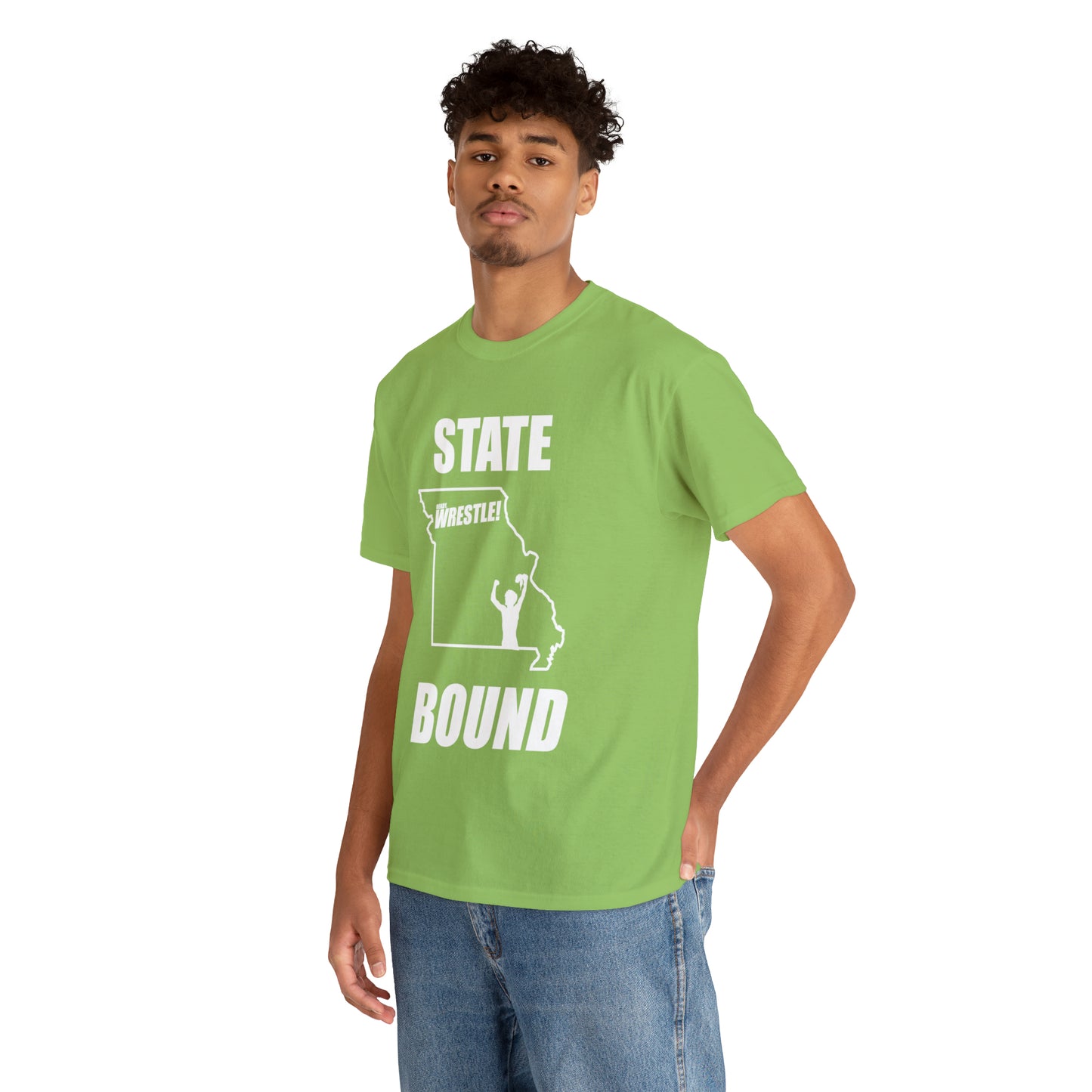 Missouri State Bound, White Logo, Unisex Heavy Cotton Tee