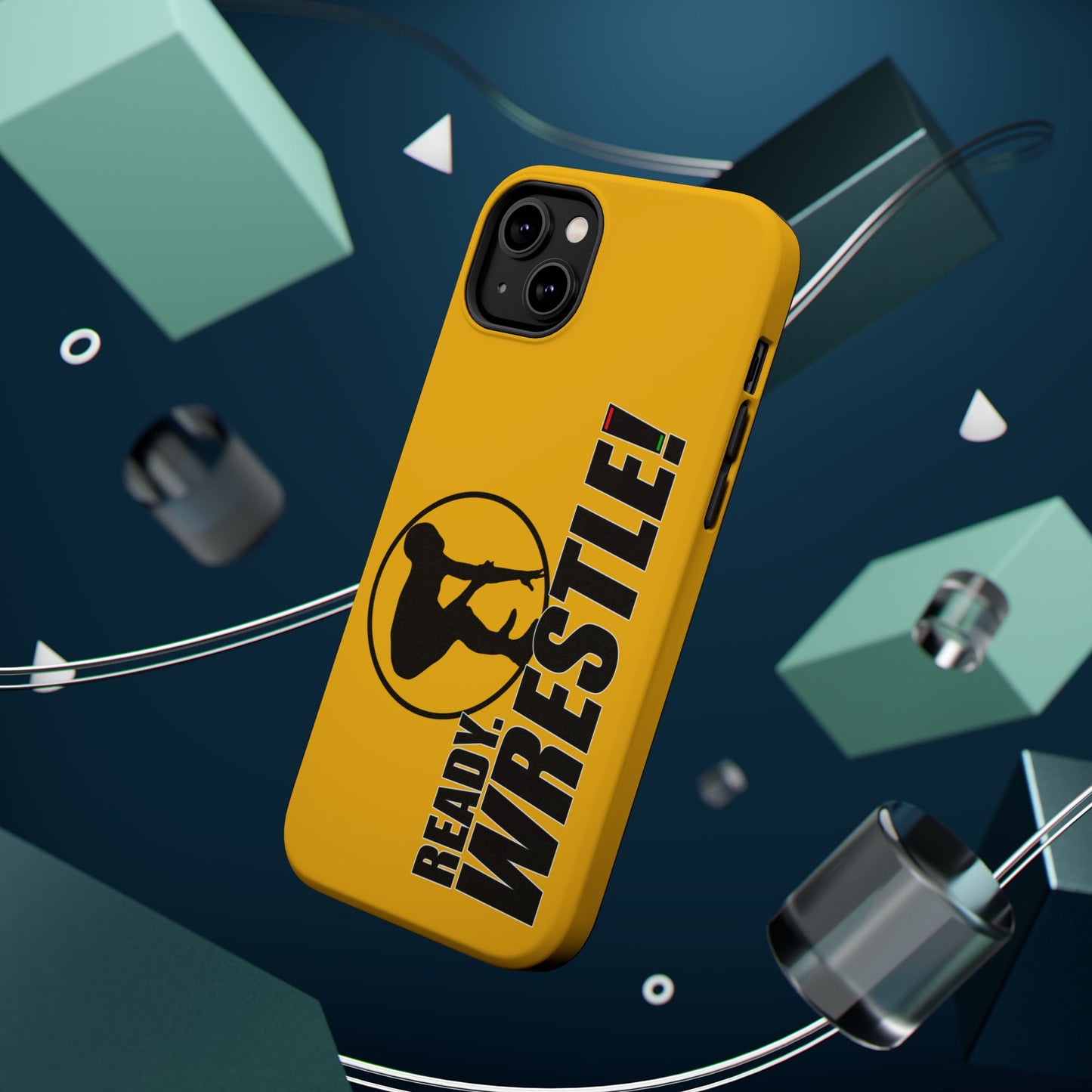 Ready. Wrestle! Yellow iPhone Magnetic Impact-Resistant Case