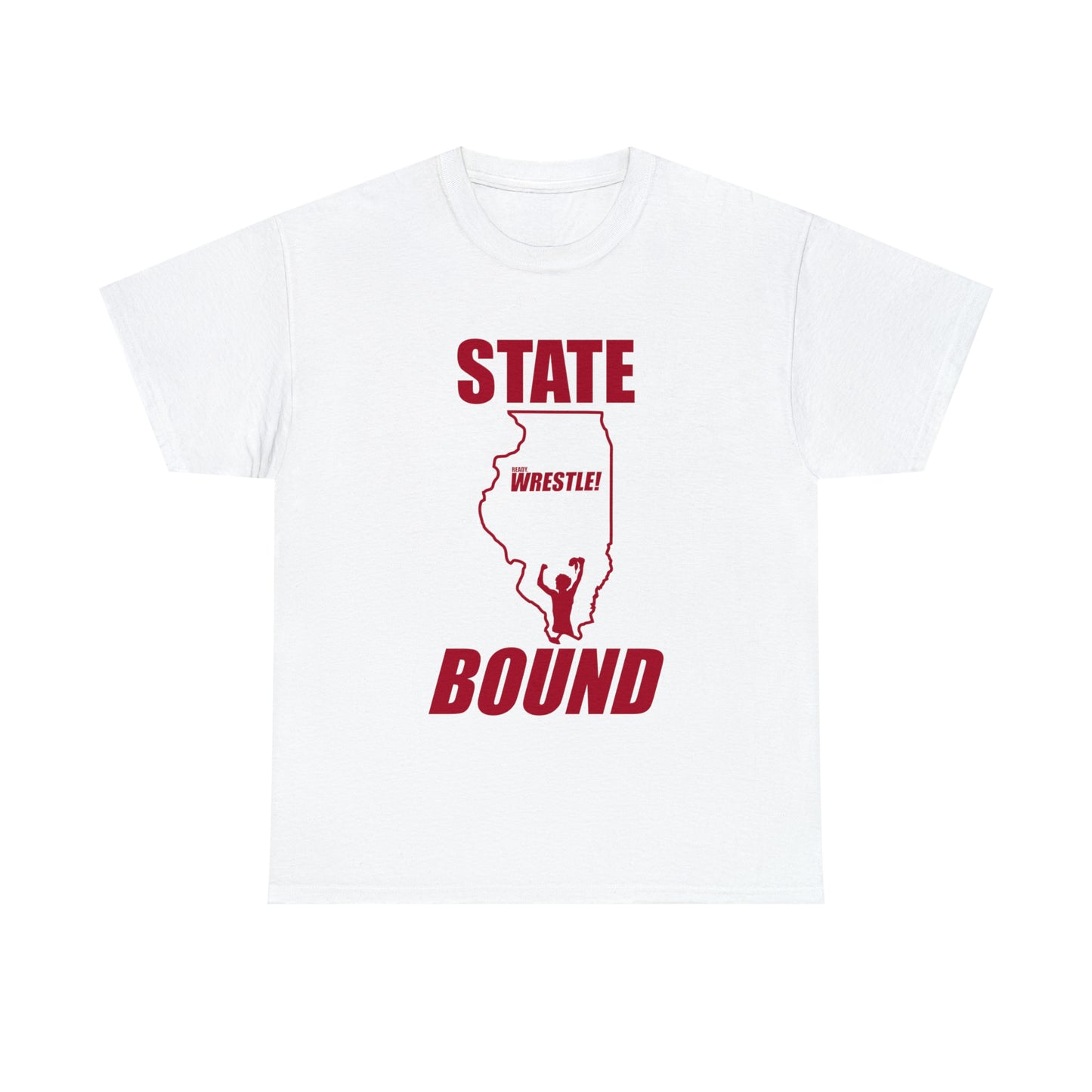 Illinois State Bound, Red Logo, Unisex Heavy Cotton Tee