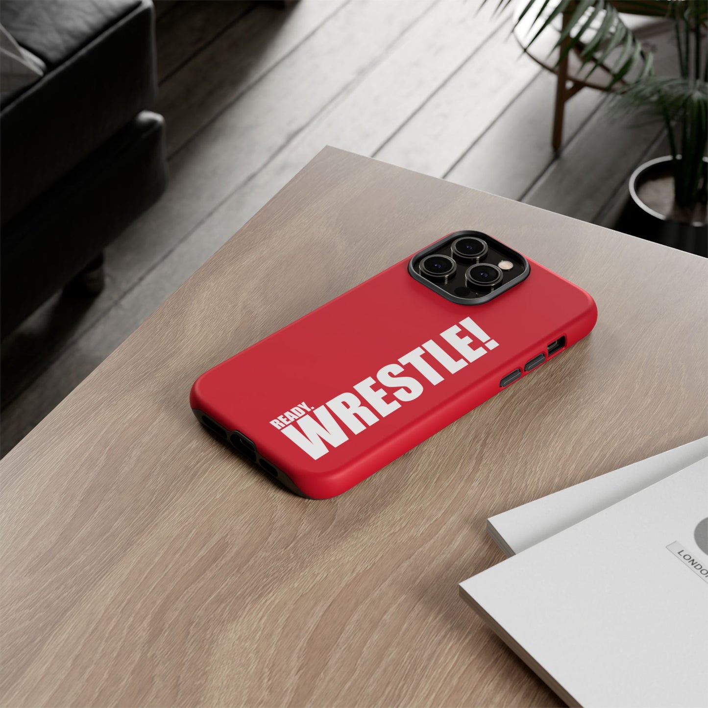 Ready. Wrestle Red Logo Tee