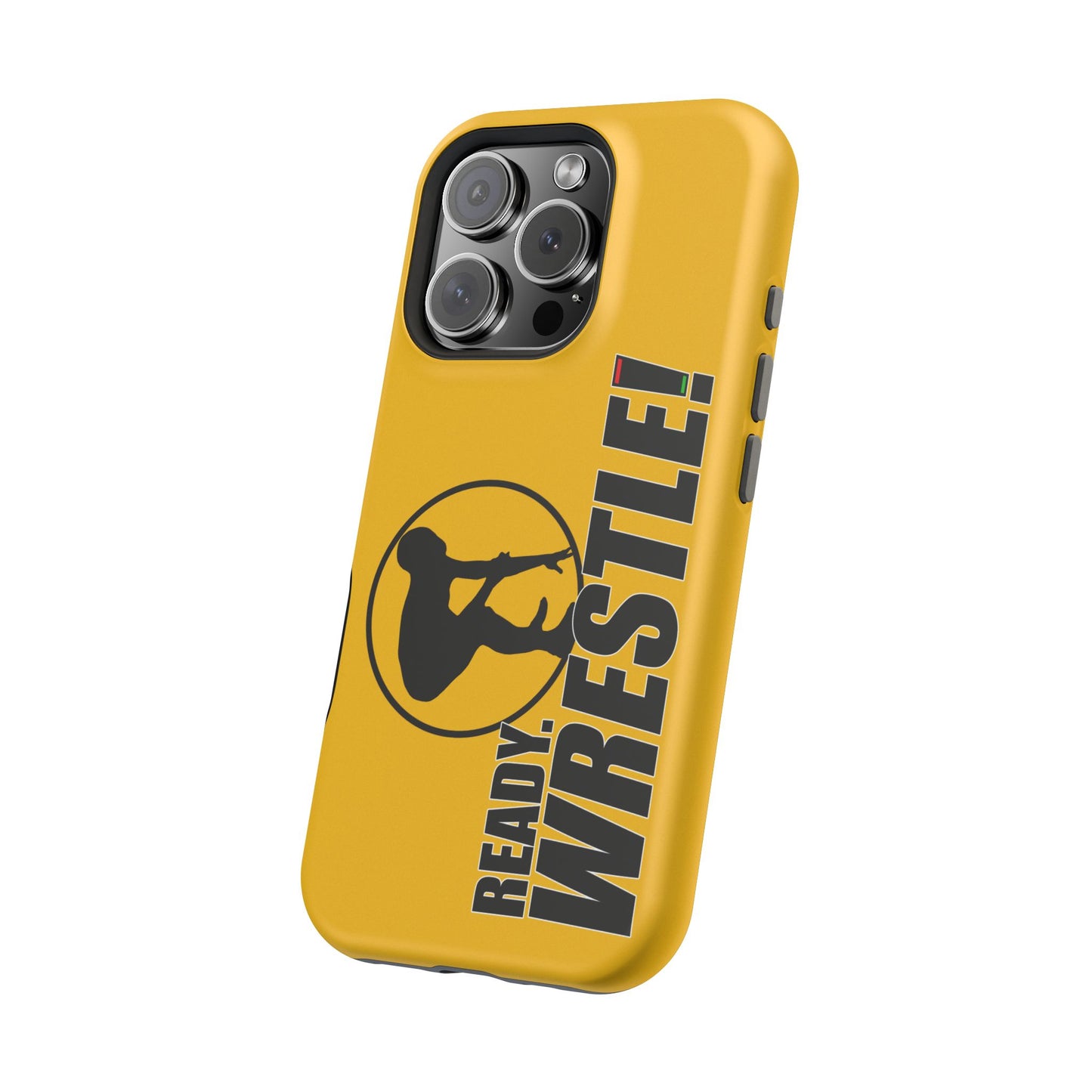 Ready. Wrestle! Yellow iPhone Magnetic Impact-Resistant Case