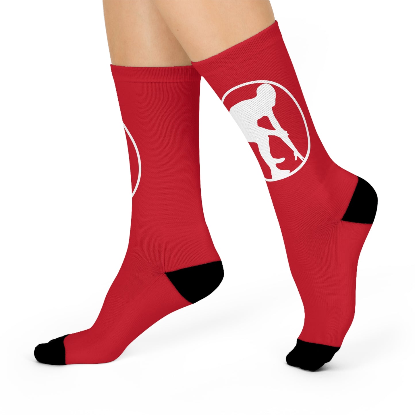 Wrestling silhouette Cushioned Crew Socks