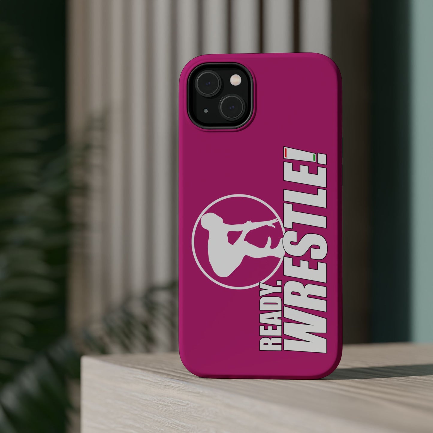 Ready. Wrestle! Pink iPhone Magnetic Impact-Resistant Case