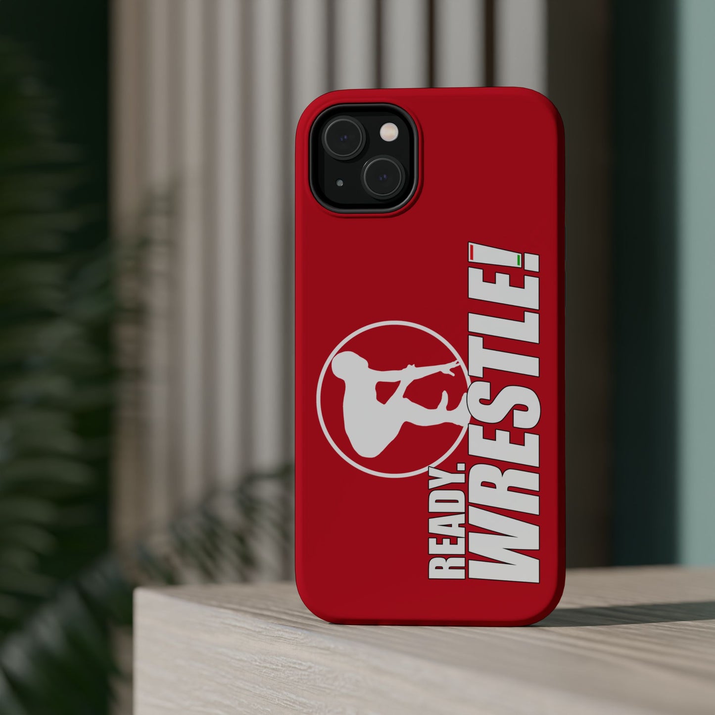 Ready. Wrestle! Red iPhone Magnetic Impact-Resistant Case