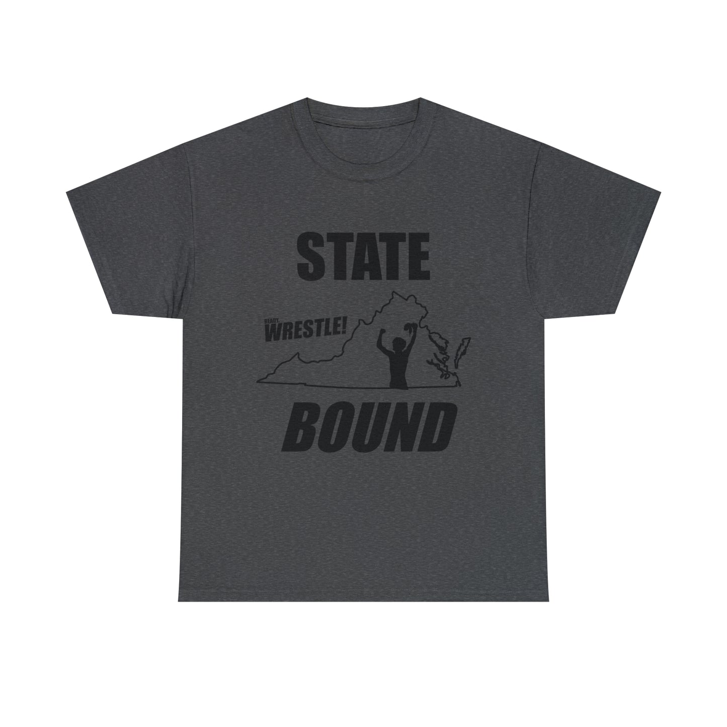 Virginia State Bound, Black Logo, Unisex Heavy Cotton Tee