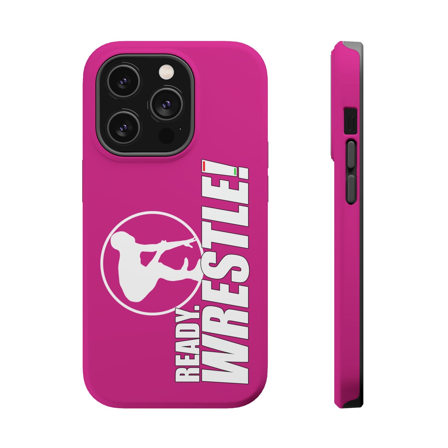 Ready. Wrestle! Pink iPhone Magnetic Impact-Resistant Case