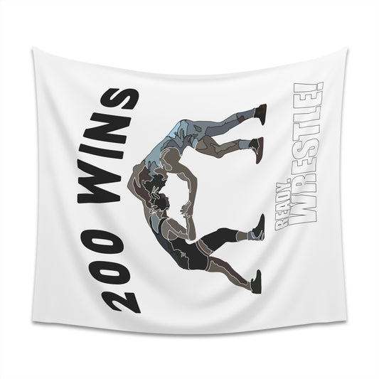 200 Wins! Printed Wall Tapestry