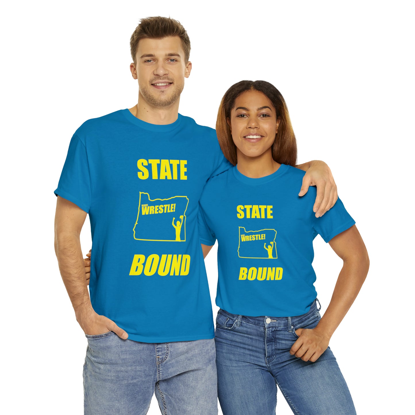 Oregon State Bound, Gold Logo, Unisex Heavy Cotton Tee