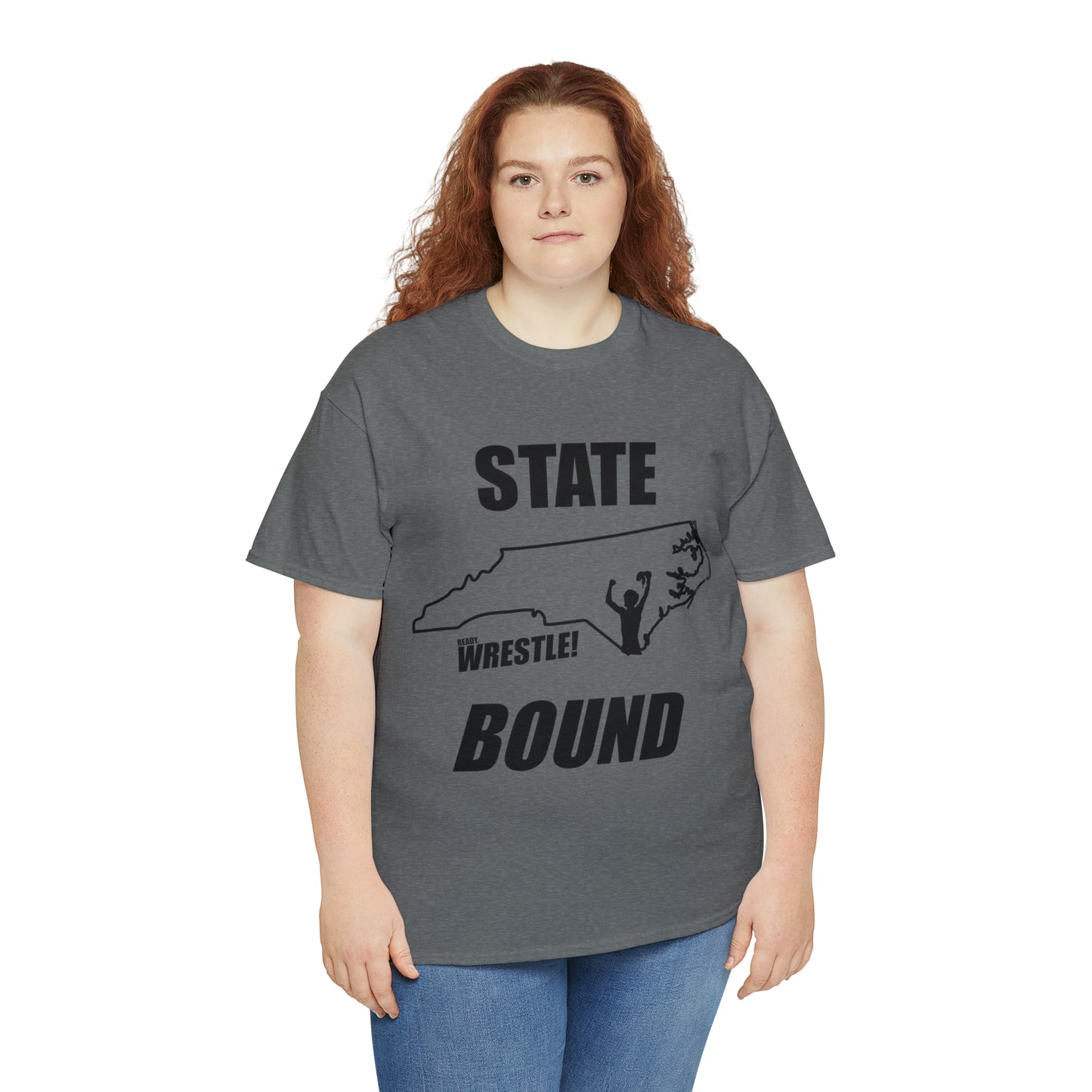 North Carolina State Bound, Black Logo, Unisex Heavy Cotton Tee