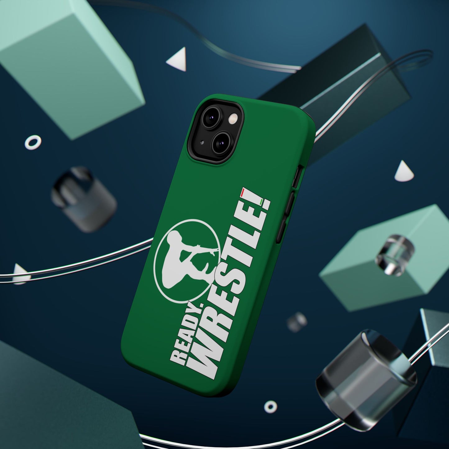 Ready. Wrestle! Green iPhone Magnetic Impact-Resistant Case