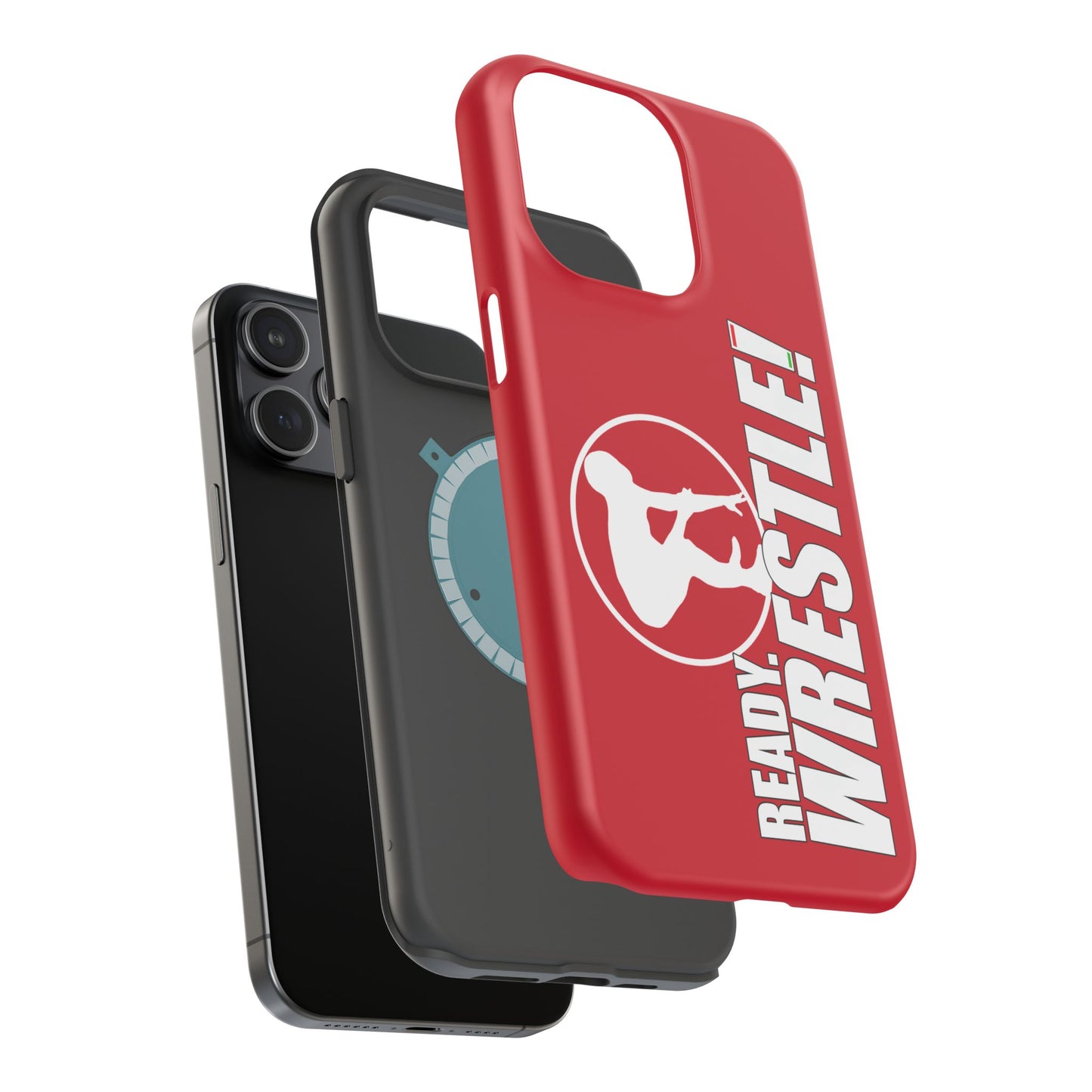 Ready. Wrestle! Red iPhone Magnetic Impact-Resistant Case
